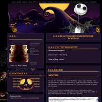 Tim Burton's Nightmare MySpace Layout
