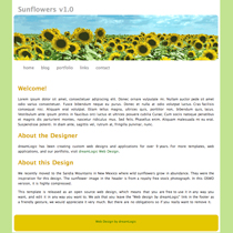Sunflowers web template